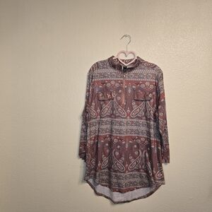 Paisley Patterned Women's Top